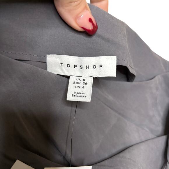 Topshop Soft Touch Twist Low Rise Maxi Skirt Charcoal Gray Modal Blend Sz 4 - Picture 3 of 7